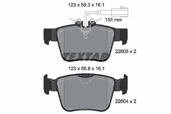 Textar 2260501 Brake Pad Rear Alfa Romeo Giulia / Stelvio Bm 16 — Brake Pads