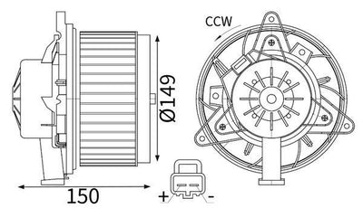 Mahle AB467000S Heater Motor Opel Insignia A / Meriva B — Heater & Blower