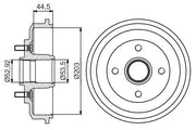 bosch 0986477266 brake drum, front view of bosch brake drum, installation diagram for bosch brake drum BOSCH 0986477266 - Brake Drum (Rear) with ABS Sensor Ring for 2002-2011 Ford Fiesta | 2 Pieces BOSCH 0986477266 Brake Drum with ABS Sensor Ring bosch, brake-drum, ford-fiesta, abs-sensor, car-repair, mechanics, car-parts, rear-brake, automotive, ai-generated