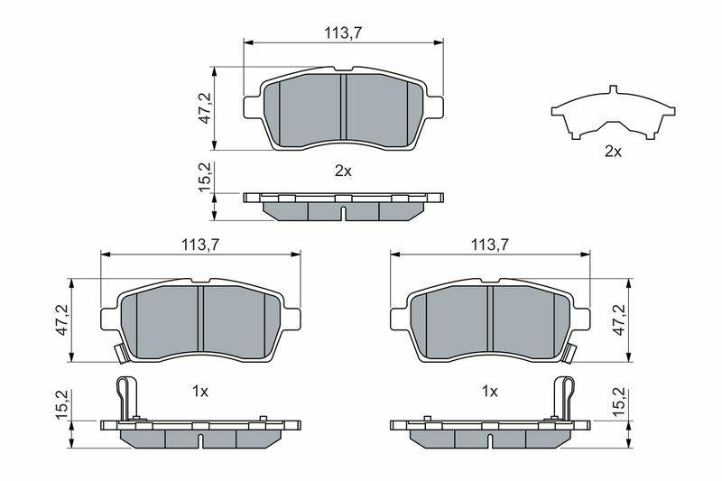 BOSCH 0986460075 Front Brake Pad Set - Disc Brake for Ignis — Brake Pads