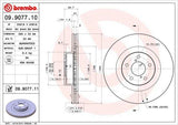 BREMBO 09.9077.11 - UV Coated Front Brake Discs for Subaru Models — Brake Rotors & Drums