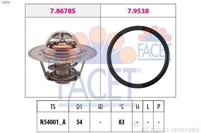 FACET Thermostat 82°C - Compatible with Audi A4, A5 and 4 more models — Water Pump & Thermostat