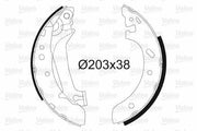valeo brake shoes for fiesta iv and escort, back axle brake shoes technical specifications VALEO 562632 Brake Shoes - Wide Type for Fiesta IV 1995-2002 & Escort | Back Axle VALEO Brake Shoes for Fiesta IV & Escort valeo, brake-shoes, fiesta-iv, escort, car-parts, mechanics, automotive, braking-system, brake-components, ai-generated