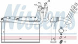 Nissens Heater Core E-70 / 71 F-15 / 16 - Construction — Heater & Blower
