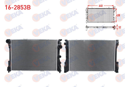 Veka 16-2853B Water Radiator Brazing Mercedes C Series (W204) A-T / M-T C 220 CDI-C 250 CDI 07-14 / E Seri — Radiators & Fans