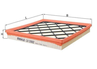 Mahle LX2882 Air Filter Opel Astra J Cruze A14xer-B14xer-F16d3 09- — Air & Cabin Filters