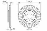 BOSCH 0986479R68 Brake Discs Set - Front Discs for Bora and Golf, Suitable for Various Models — Brake Rotors & Drums