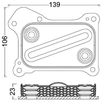 Mahle CLC190000S Oil Cooler Doblo Fiorino Palio Panda Grande Punto Albea 500C Corsa C-D Meriva