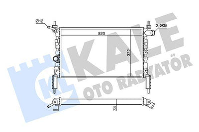 Kale 346195 Radiator Opel Astra F/Classic 1.4-1.6 M/T C14NZ C14SE X14NZ 91-02 — Radiators & Fans