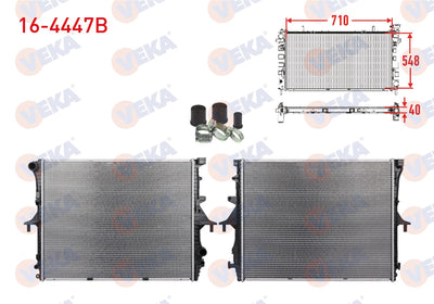 Veka 16-4447B Water Radiator Brazing Audi Q7 (4Lb) 3.0 TDI 2007-2015-/ Porsche Cayenne (9Pa) 3.0 TDI-3.2-3 — Radiators & Fans