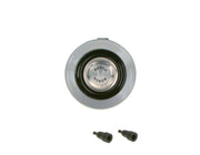 bosch korna electric horn, bosch 12v 60w horn closeup, horn specifications overview BOSCH Korna 12V Electric Horn - 60W Power, 115dB Volume | 140mm Diameter BOSCH Korna 12V 60W Electric Horn bosch, electric-horn, 12v-horn, 60w-horn, vehicle-accessories, boat-accessories, loud-horns, automotive-sound, car-modification, ai-generated