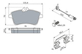 BOSCH 0986494085 Brake Pad Set - Low-Metallic Material — Brake Pads