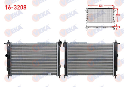Veka 16-3208 Water Radiator Mechanical Opel Astra F 1.7 D M-T 1991-1998 — Radiators & Fans