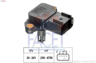 Facet 10.3076 Air Pressure Sensor (Map) Transit 01 05 2.0 TDCi 125Ps Onde Ceker — Vehicle Sensors & Switches