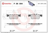 BREMBO P06094 Brake Pads - Rear for BMW F40-F45-F46-F48