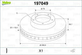 VALEO Brake Disc Rear (Ventilated) E87 E90 E92 — Brake Rotors & Drums