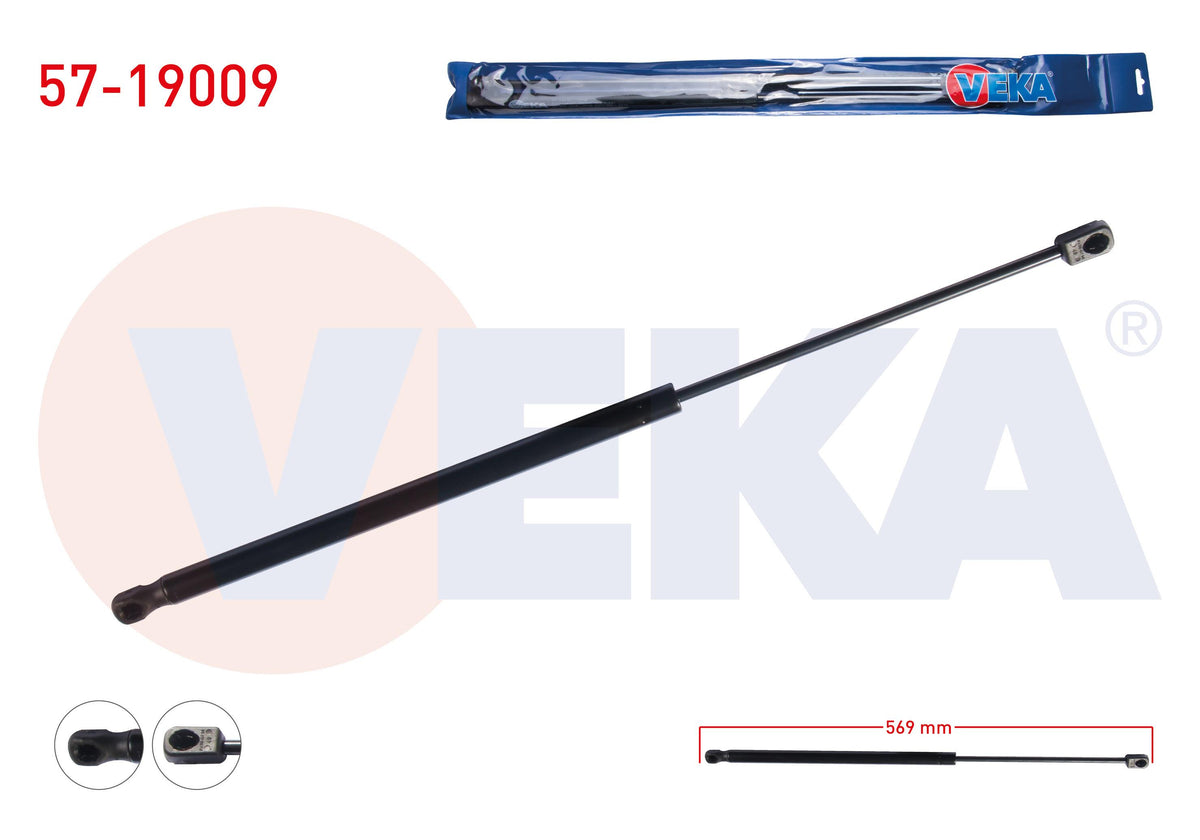 Veka 57-19009 Trunk Gas Strut 569mm / 460N Ford C-Max Station Wagon 2003-2010 — Support Rods & Struts