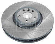 febi brake disc for jaguar xe xf front view, febi brake disc technical specifications FEBI Jaguar Front Brake Disc - Model 108677 for XE (X760) & XF (X260) | 32mm Thickness FEBI Jaguar Front Brake Disc - Model 108677 febi, brake-disc, jaguar, xe, xf, vehicle-maintenance, mechanic-tools, automotive-parts, braking-system, ai-generated