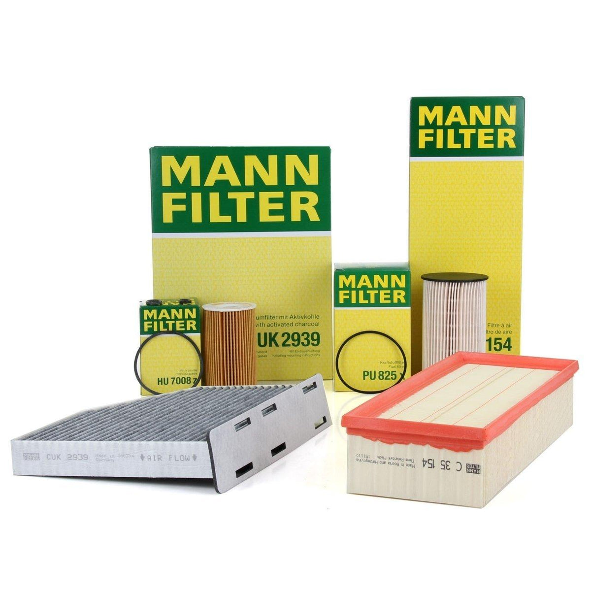 Mann Volkswagen Caddy 2015+ 1.6 TDI Filter Set - Oil, Air, Fuel Filters — Maintenance & Service Kits