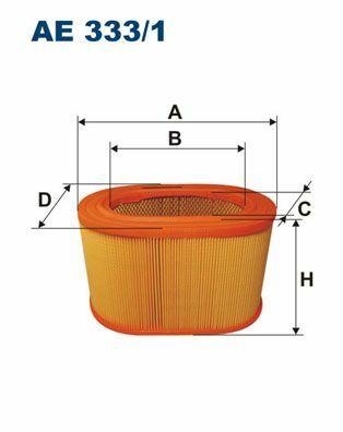 FILTRON AE333-1 Air Filter - Compatible with Mitsubishi Galant II (80-84), Pajero I, II & Sapporo — Air & Cabin Filters