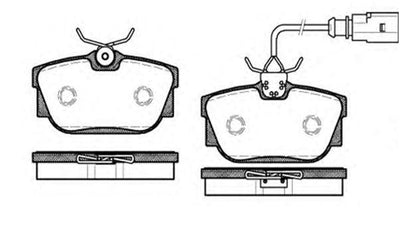 MGA 55157 Rear Brake Pad-Kablolu-(VW Transporter 97-04 Sharan 01-10 Seat Alhambra 03-10) — Brake Pads