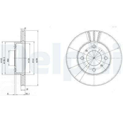 Delphi BG2810 Disc Brake - Carisma 1.6 — Brake Rotors & Drums