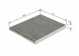 BOSCH Cabin Air Filter 1987435583 - Active Carbon — Air & Cabin Filters