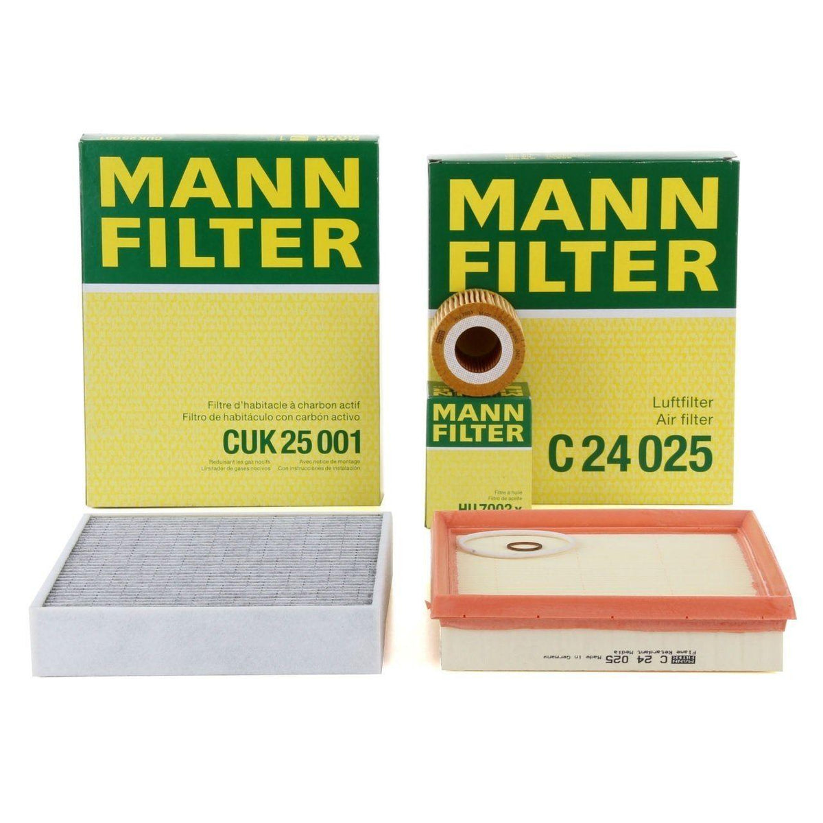 Mann BMW F20 120i Maintenance Filter Set - Oil, Air, and Cabin Filters — Maintenance & Service Kits