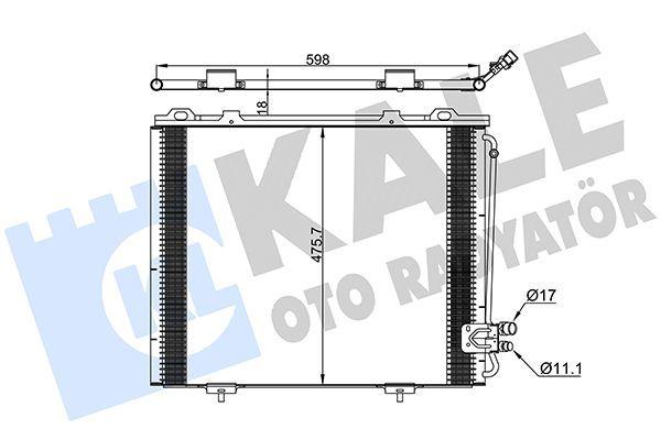Kale Radiator 381300 - Condenser for Mercedes-Benz W210 E200 (95+) — Radiators & Fans