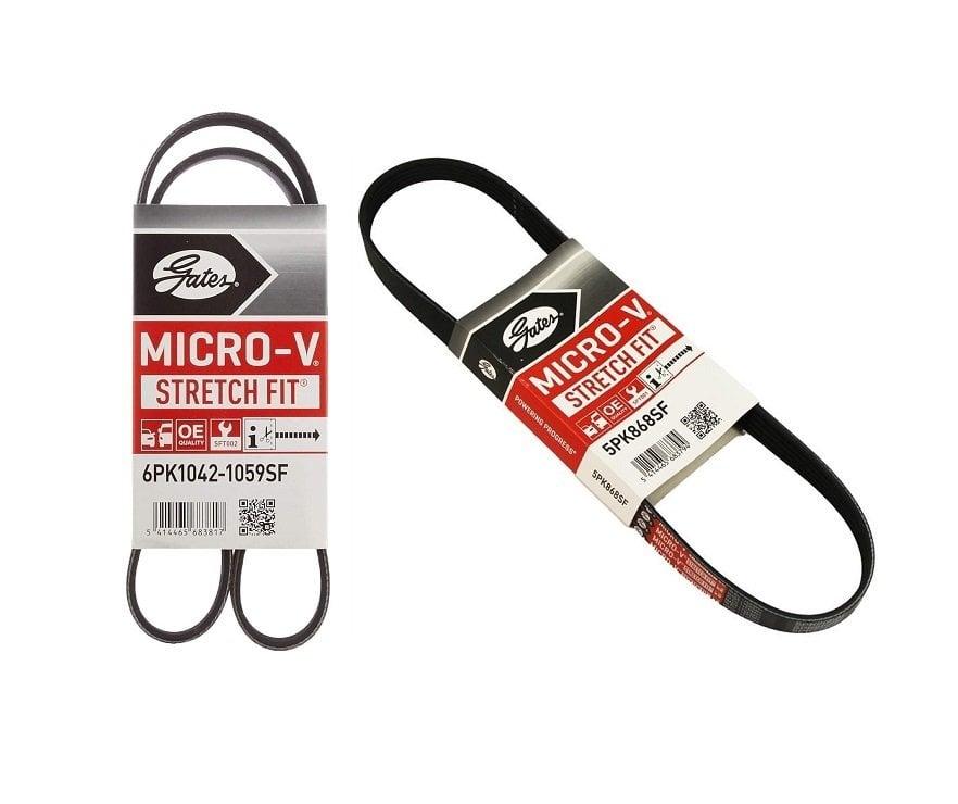 Gates Ford Focus 2008-2011 V-Belt Set - 1.6 Gasoline — Belts