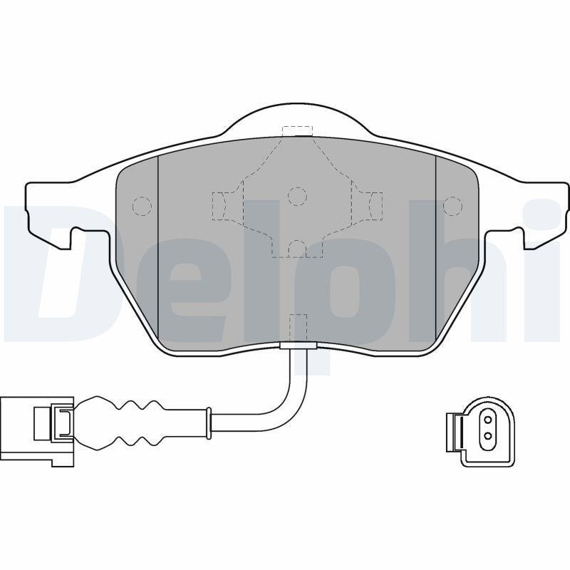 Delphi LP1525 Brake Pads Set for 1999 Golf 4