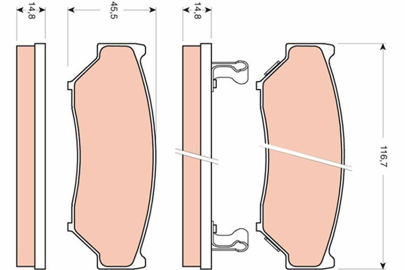 TRW GDB3436 Front Brake Pads for Vitara 1.6-2.0-2.7