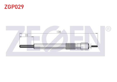 Zegen ZGP029 Glow Plug 11V Karsan J9 Premıer 2.7D 2007-2010 / Isuzu Trooper (Usb) 2.8Td 1983-1991 — Coils & Plugs
