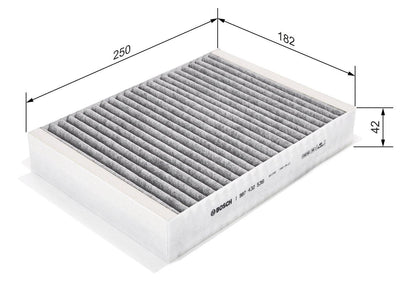 Bosch 1987432536 Cabin Air Filter Jaguar Active with Carbon Cabin Air Filter — Air & Cabin Filters