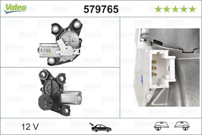 Valeo 579765 Wiper Motor Rear Peugeot Partner 08- Berlingo 08- Opel Combo E