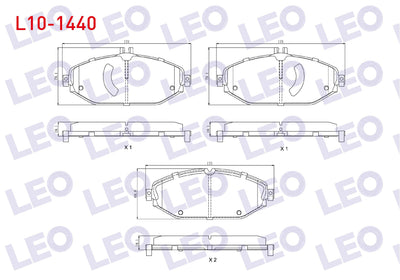 LEO L10-1440 Brake Pad Front Mercedes E Series (W213) E 200 2016 — Brake Pads