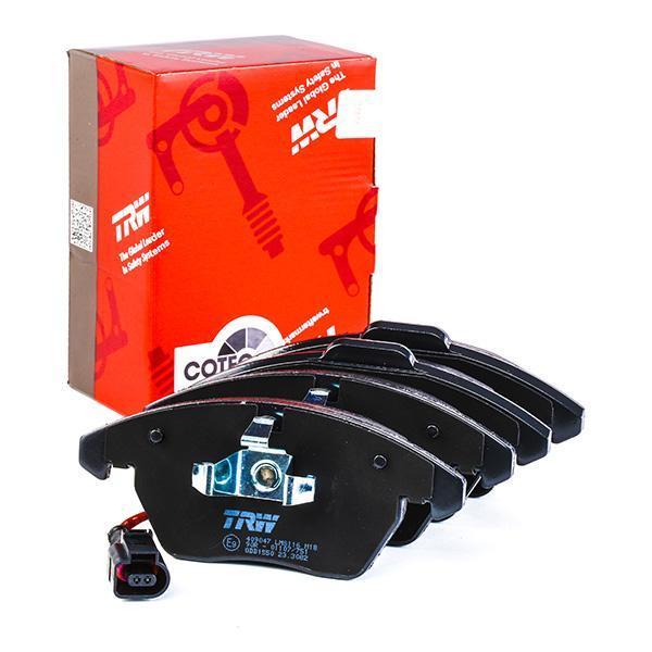 trw gdb1550 brake pads for volkswagen golf 5, front view of trw brake pads, installed trw brake pads on volkswagen golf 5 TRW GDB1550 Front Brake Pads - Compatible with Volkswagen Golf 5 (2004-2010) | Quality German Performance TRW GDB1550 Front Brake Pads for Volkswagen Golf 5 volkswagen-golf-5, brake-pads, trw-gdb1550, automotive-parts, car-owners, front-brake-pads, braking-system, german-engineering, car-repair, ai-generated