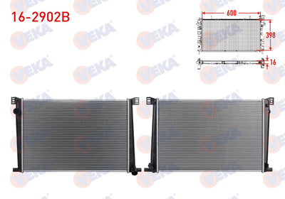Veka 16-2902B Water Radiator Brazing Mini Cooper (R56) 1.6i A-T / M-T 2010-/ Countryman (R60) 1.6i A-T / M — Radiators & Fans