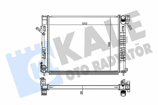 Kale Aluminum Radiator - Water Radiator for Renault Clio V 1.5 K9K — Radiators & Fans