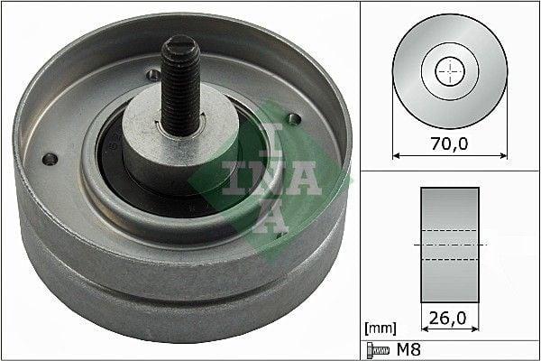 ina-v-belt-tensioner-mini-r50-r53-r52, ina-532052410-v-belt-tensioner, v-belt-tensioner-specifications INA V Belt Tensioner - Precision for Mini R50 R53 R52 | 70mm Diameter INA V Belt Tensioner - Mini R50 R53 R52 ina, v-belt-tensioner, mini-r50, mini-r53, mini-r52, car-parts, mechanics, vehicle-upgrades, ai-generated, engine-performance