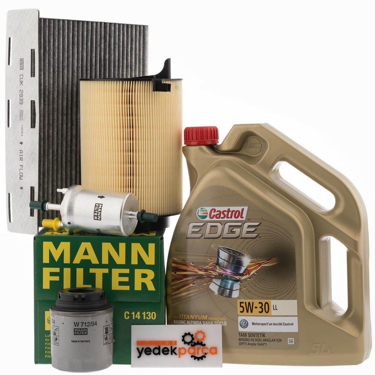 Mann Volkswagen Jetta 2011-2015 1.2 TSI Periodic Maintenance Set with Motor Oil — Fluids & Chemicals