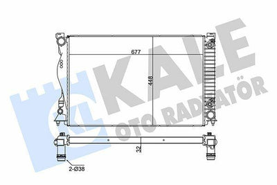 Kale Engine Coolant Radiator - Fits Audi A6 2.4I, 2.8 FSI, 3.0 TFSI — Radiators & Fans