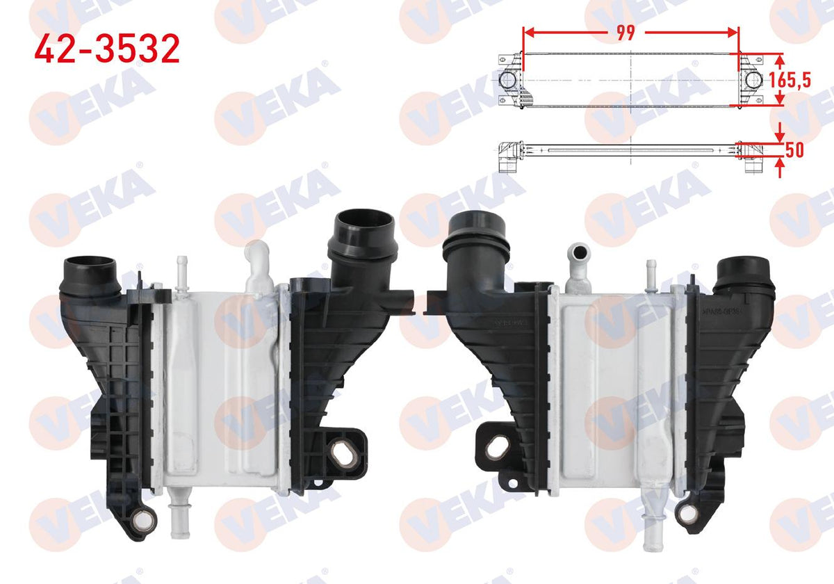 Veka 42-3532 Turbo Radiator (Intercooler) Renault Megane IV — Radiators & Fans