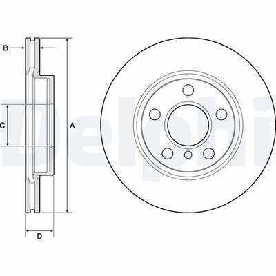 Delphi BG4704C Disc Front Mini Cooper 14