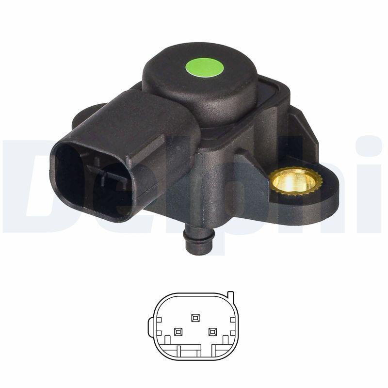 Delphi PS20068-12B1 Pressure Sensor (Air Filter) W176 12-18 W205 14-W212 09-15 W222 14-Sprinter 09