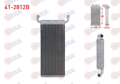 Veka 41-2812B Heater Core Brazing Mercedes Vito (W639) 111 CDI-113 CDI-115 CDI-116 CDI-110 CDI-109 CDI 2003 — Heater & Blower