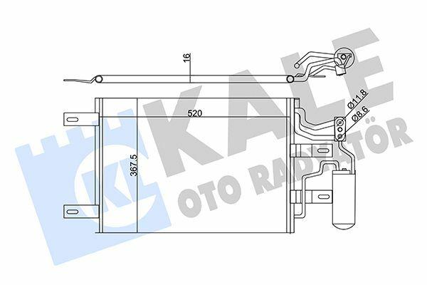 kale-350655-air-conditioner-radiator-front-view, kale-350655-air-conditioner-radiator-side-view KALE 350655 Air Conditioner Radiator - Condenser for Meriva.A Z13dt | Aluminum Material KALE 350655 Air Conditioner Radiator kale, air-conditioner, radiator, car-parts, automotive, condenser, meriva-a, replacement-parts, mechanics, ai-generated