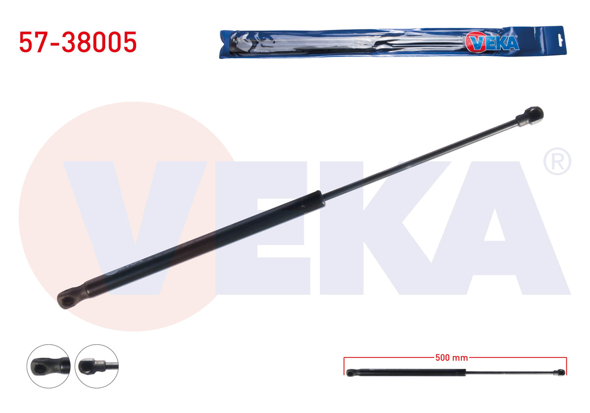 Veka 57-38005 Trunk Gas Strut 500mm / 320N Seat Leon (1P1) 2005-2012 — Support Rods & Struts
