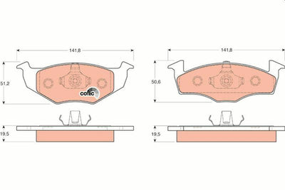 TRW GDB1218 Front Brake Pads - Golf III, Cordoba and 2 more models
