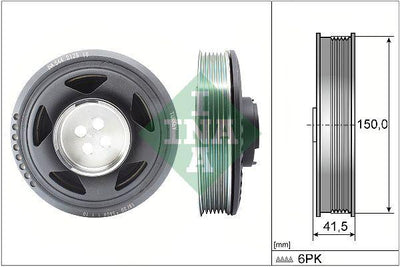 INA 544012910 Crankshaft Pulley BMW F20-F21-F45-F46-F48 B37 — Pulleys & Tensioners